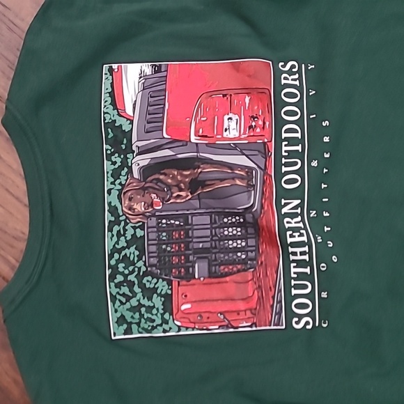 Crown & Ivy Kids Forest Green Shirt size XL - Picture 3 of 7